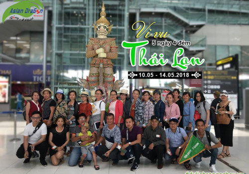 Hình ảnh kỉ niệm đoàn Thái Lan khởi hành ngày 10-5-2018