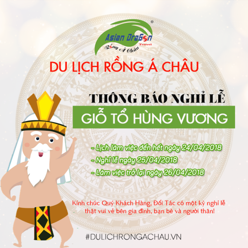 Thông báo nghỉ lễ Giỗ tổ Hùng Vương 2018