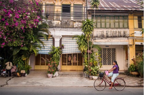 Yên bình ở thị trấn Kampot-Campuchia