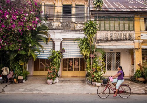 Yên bình ở thị trấn Kampot-Campuchia