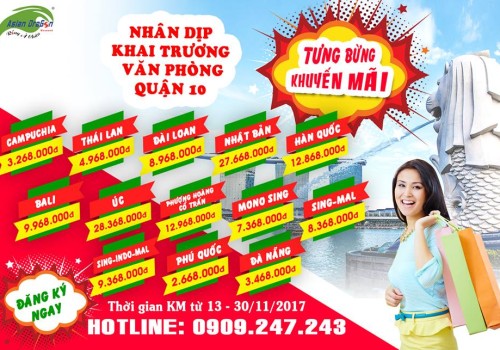 Chương trình khuyến mãi giá sốc nhân dịp khai trương Văn phòng Quận 10