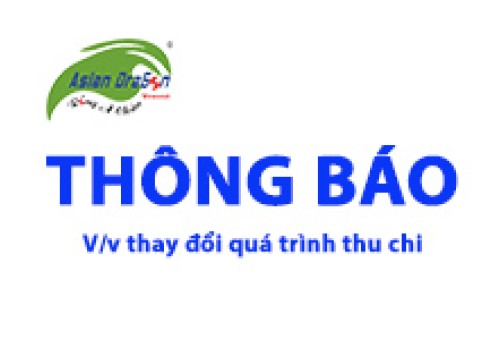 Thông báo thay đổi quy trình thu chi