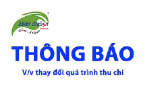 Thông báo thay đổi quy trình thu chi