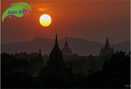 Vẻ đẹp kỳ ảo của mặt trời ở đất Phật Myanmar