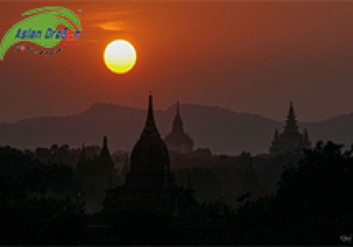 Vẻ đẹp kỳ ảo của mặt trời ở đất Phật Myanmar