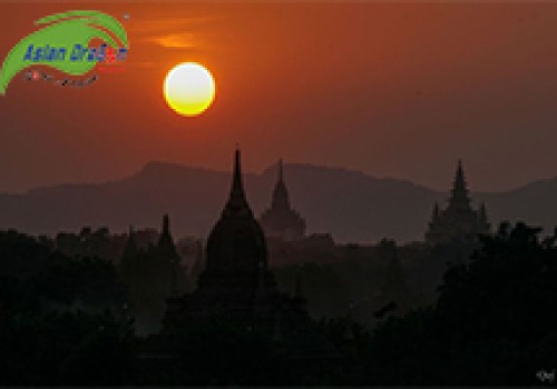 Vẻ đẹp kỳ ảo của mặt trời ở đất Phật Myanmar