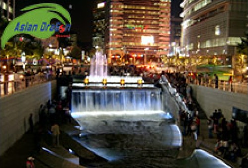 Du lịch Hàn Quốc tham quan Suối Cheonggyecheon