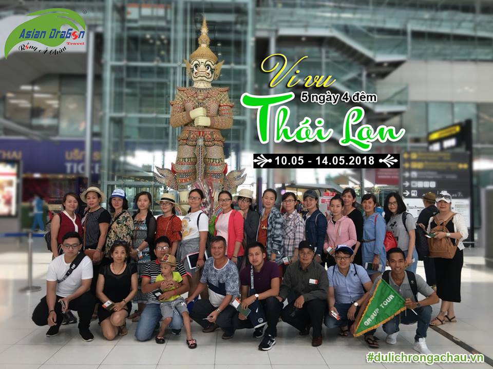 Hình ảnh kỉ niệm đoàn Thái Lan khởi hành ngày 10-5-2018