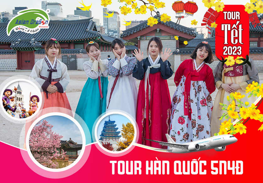 TOUR HÀN QUỐC: SEOUL -  NAMI - LOTTE WORLD - ELYSIAN TRƯỢT TUYẾT -  5 NGÀY 4 ĐÊM TẾT NGUYÊN ĐÁN 2023