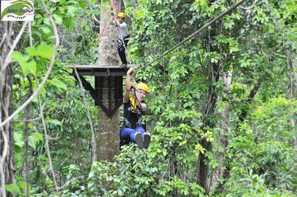 Du lịch campuchia: chơi zipline
