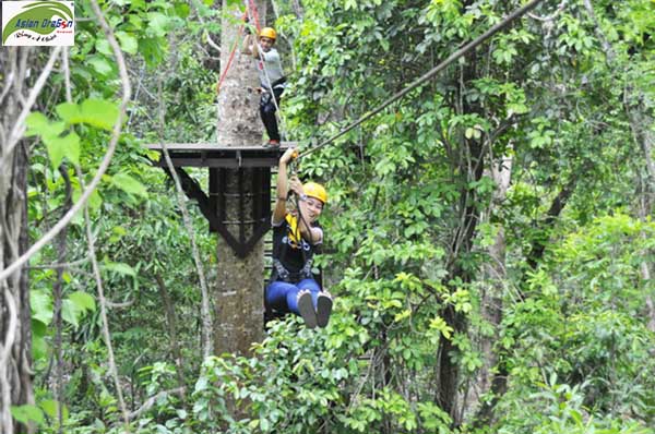 Du lịch campuchia: chơi zipline