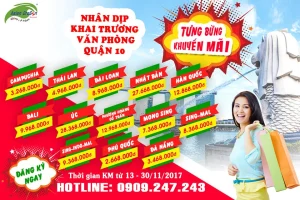 Chương trình khuyến mãi giá sốc nhân dịp khai trương Văn phòng Quận 10